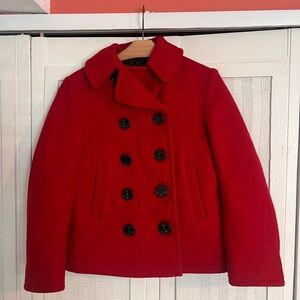 Classic Red Pea Coat